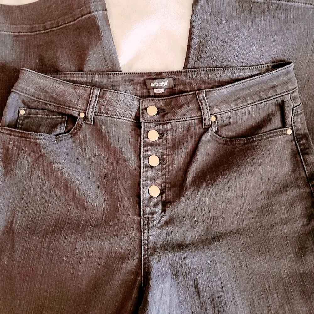 NWOT Metro Style 14T Black wide-leg Jeans